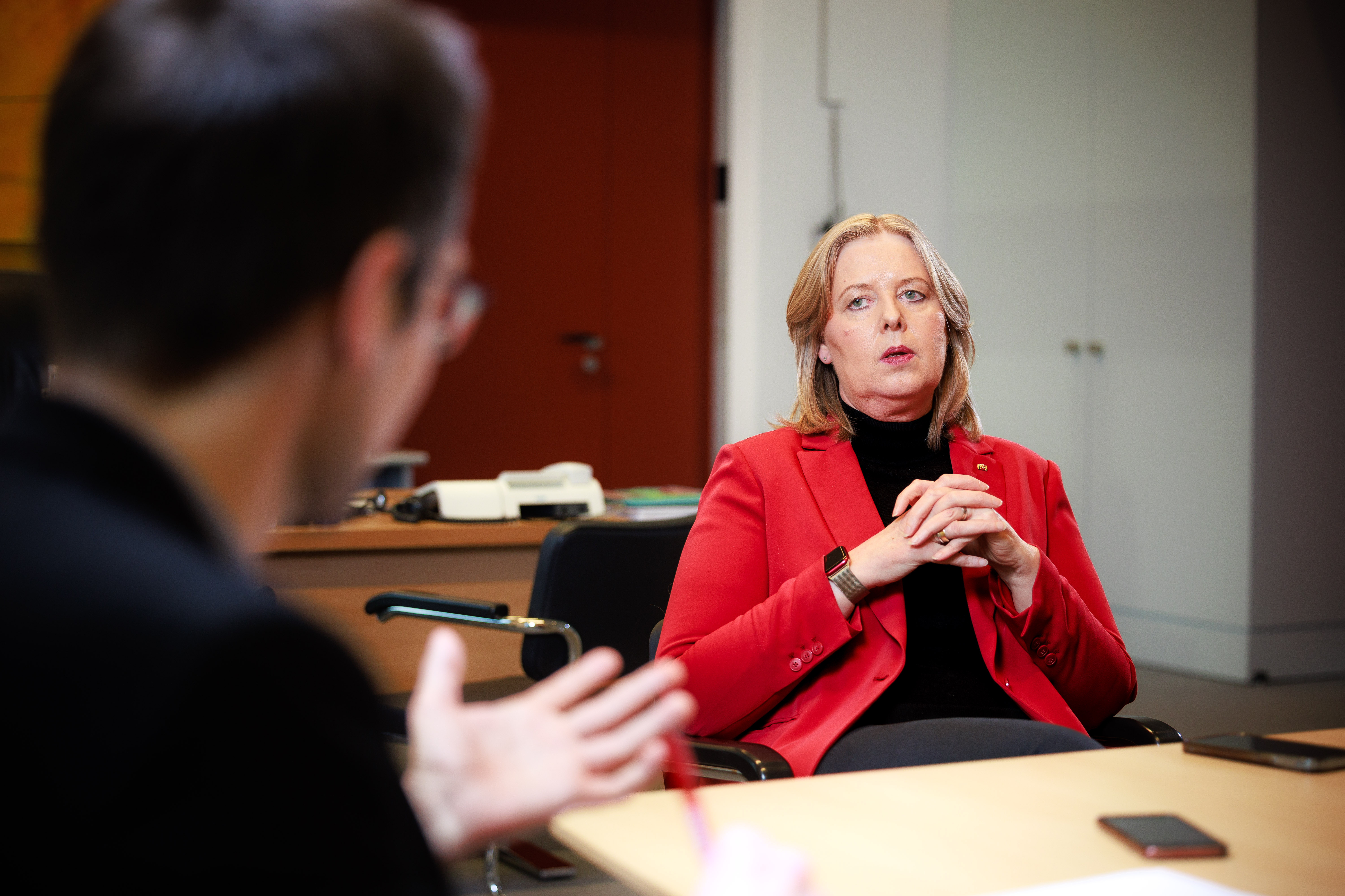 Bundestagspräsidentin Bärbel Bas im Interview, Foto: Dirk Bleicker | vorwärts